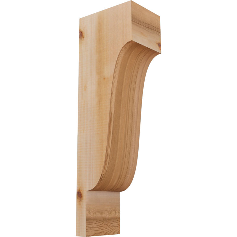 Newport Corbel, H 24 po x l 5,5 po x P 8 po, Cèdre rouge, Lisse