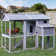 25.7 Square Feet Chicken Coop with Chicken Run For Up To 10 Chickens