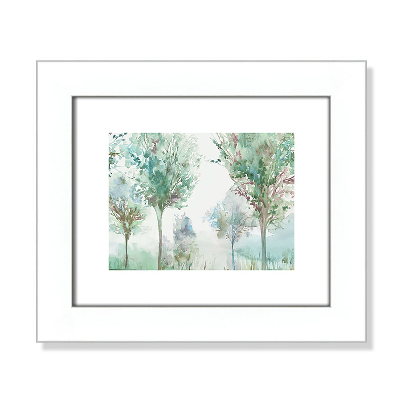 Paysage délicat - Art encadré autoportant, H 14,5 po x l 16,5 po x P 1,25 po, Cadre blanc mat