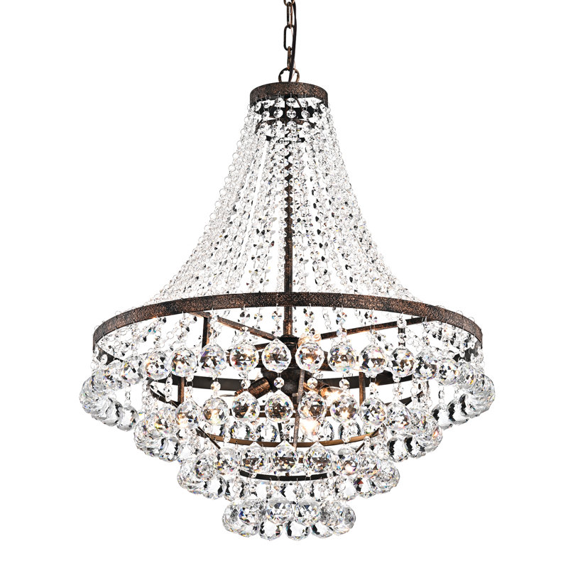 Breanna 7 - Light Unique / Statement Tiered Chandelier, Antique Copper