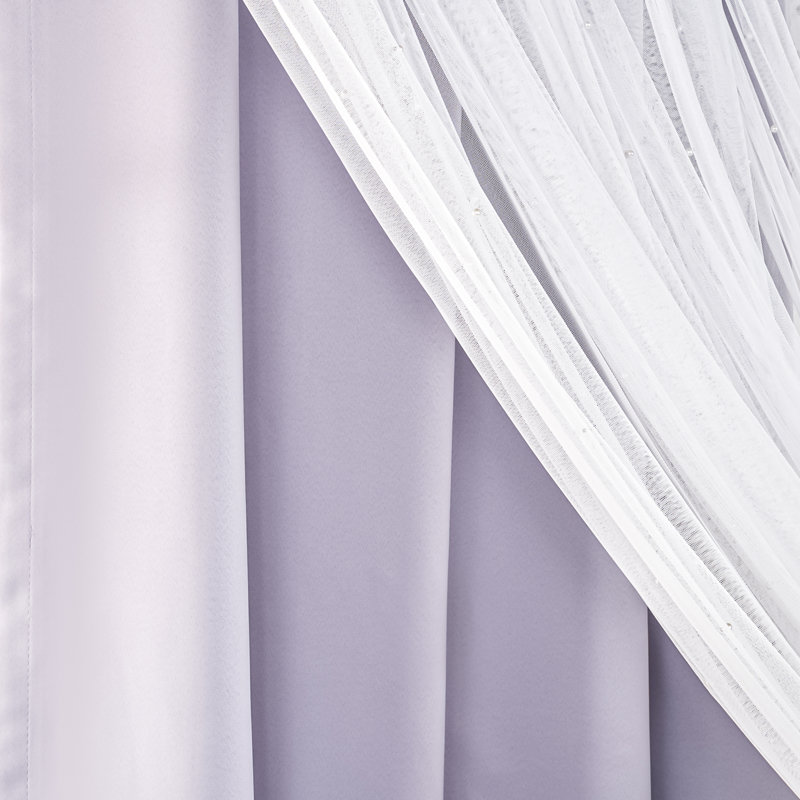 Rideaux obscurcissant avec œillets Pearl, L 52 po x L 84 po, Lilas