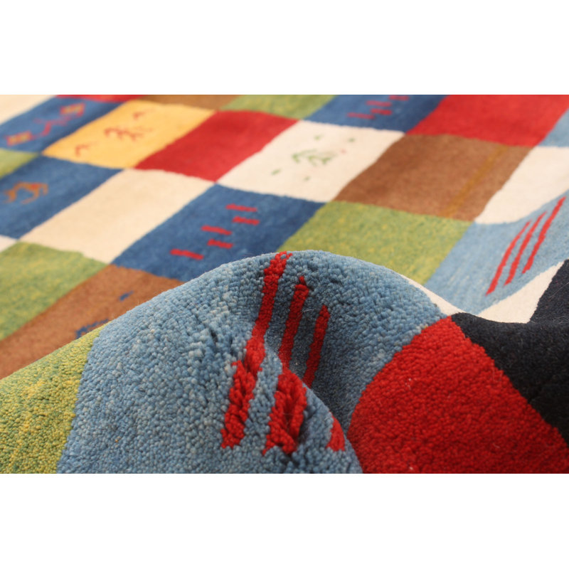 Tapis crème Helbe Gabbeh 3 pi 3 po x 6 pi 3 po