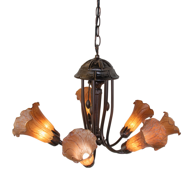 Lustre linéaire moderne à 7 lumières Jacumba, Ambre