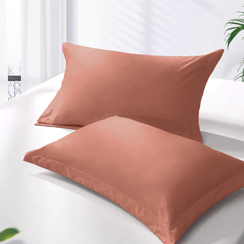 300TC Microfiber Duvet Cover Set – Reversible Luxury 3-Piece, Super King Duvet Cover + 2 Standard Pillowcases, Peach