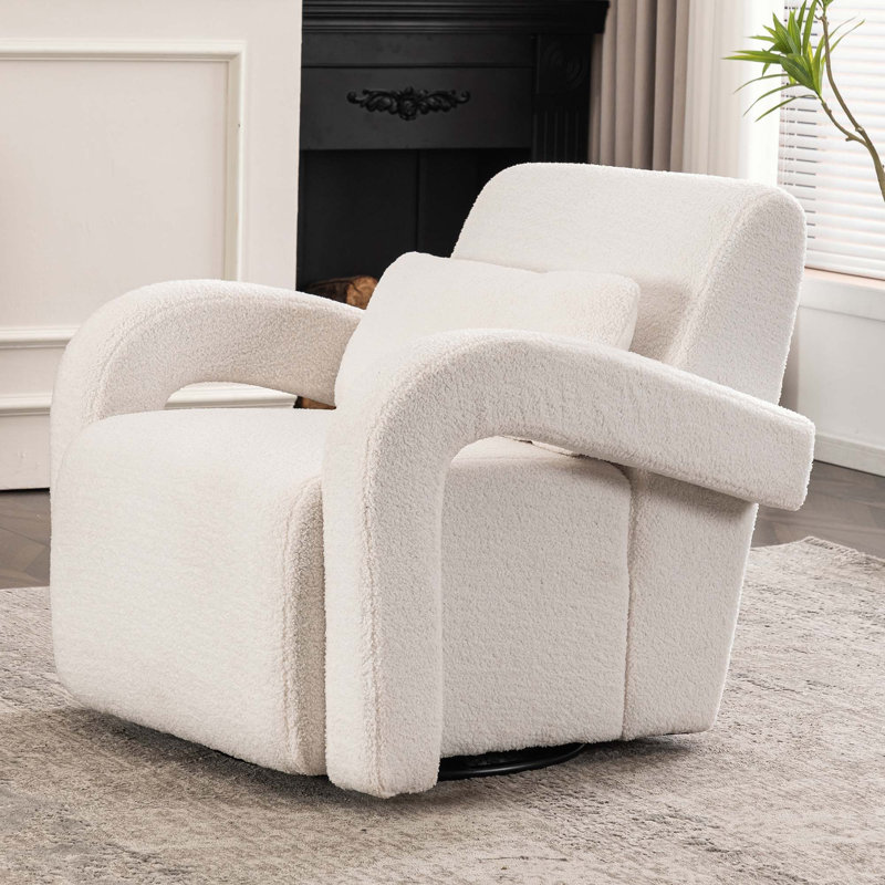 Fauteuil Cozy - Chaise longue moderne et robuste, Ourson blanc