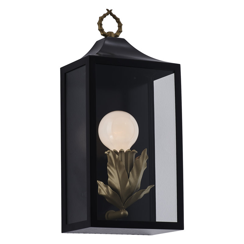 Applique murale d'extérieur noir mat Marge Marge, H 18 po x l 8 po x P 5 po, Une lumière