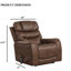 Fauteuil relevable de style transitionnel avec double moteur, appui-tête électrique, soutien lombaire et système de massage pneumatique pour un confort ultime