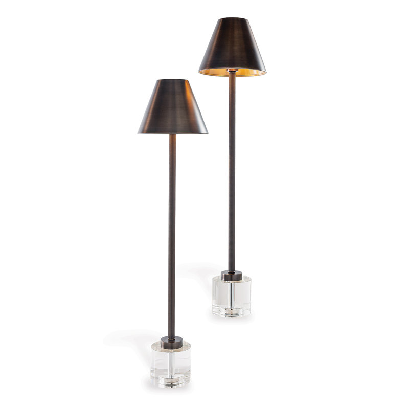 Parliament Crystal Buffet Lamp (Set/2), Aged Bronze, Clear/Aged Bronze