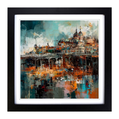 City Of Brighton Abstract Expressionism - Framed Print