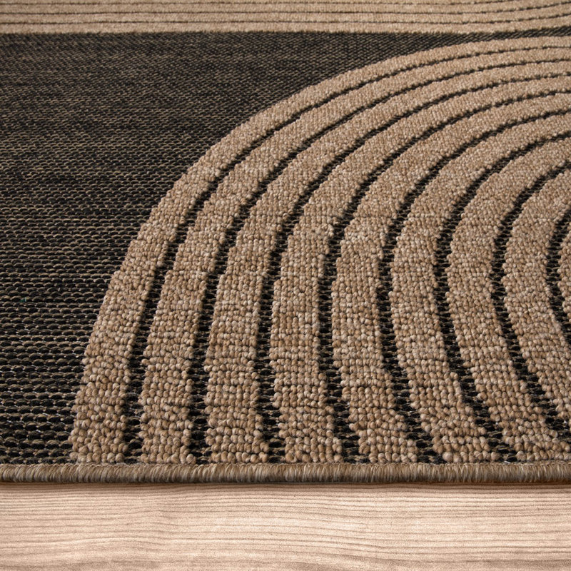 Tapis intérieur / extérieur rectangulaire Lanikki, Rectangle 6 pi 7 po x 9 pi 2 po