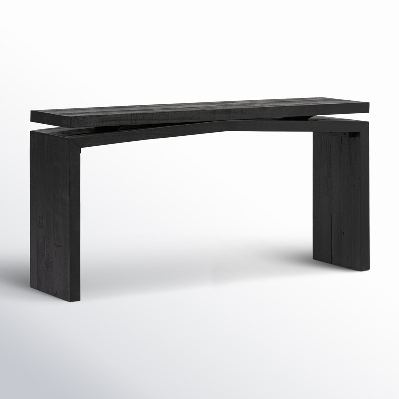 Matthes Solid Wood Console Table, Aged Black Pine, 30.75" H x 60" W x 15" D