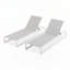 Chaise longue d'extérieur avec structure en aluminium durable réglable à 5 niveaux et filet en textilène