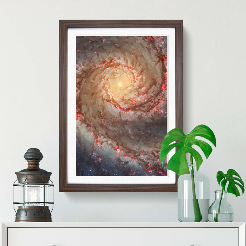 Universe in Abstract Vol.27 - Picture Frame Graphic Art Print, 36cm H x 27cm W x 2cm D, Walnut Framed