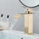 Adalet Modern Sink Taps Waterfall Single Lever Bathroom Brushed Gold Mono Basin Mixer