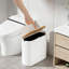Petite poubelle de salle de bain avec couvercle, 1 (blanc)