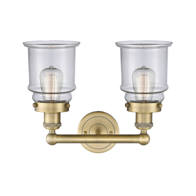 Cailen 2 - Light Dimmable Vanity Light, Clear, Brushed Brass