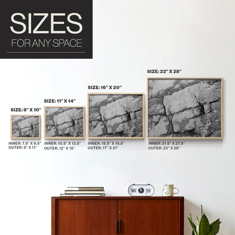 Found Textures XIII -Framed Print - Restickable, Natural, 11" H x 14" W