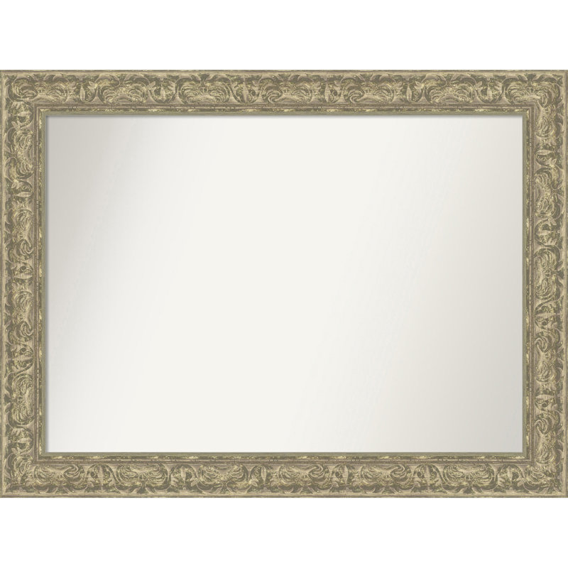 Miroir mural pour salle de bain Luxe Antique, Argent antique, 33,75 po x 44,75 po