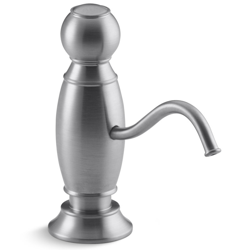 Traditional Design Soap/Lotion Dispenser, Brushed Chrome