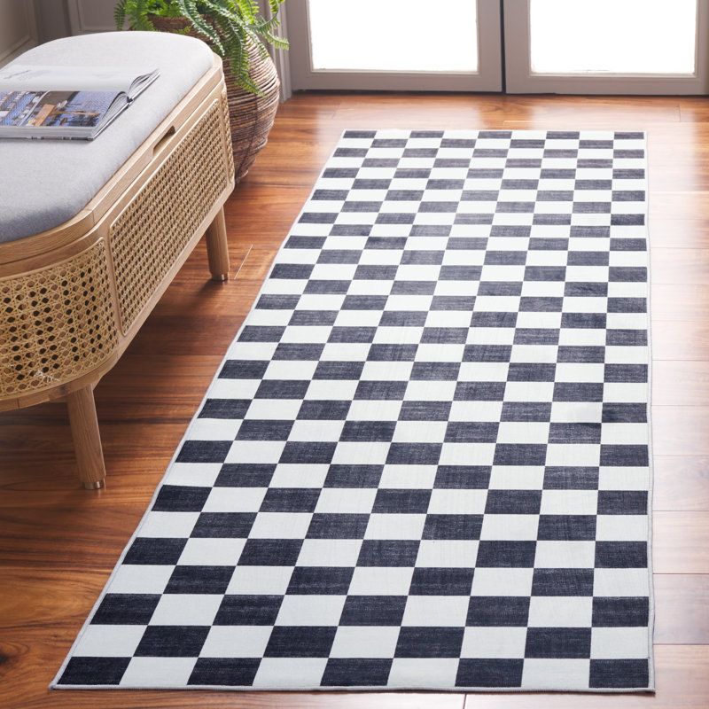 Tapis ivoire / noir Josalina Clara 937, Tapis de couloir 2 pi 6 po x 8 pi