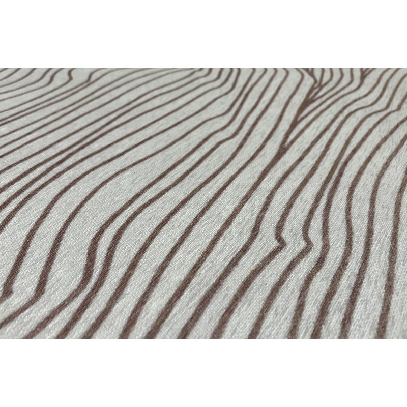Tapis abstrait en polyester / chenille tissé à la machine Dorothée en verre volcanique, Rectangle de 5 pi x 8 pi
