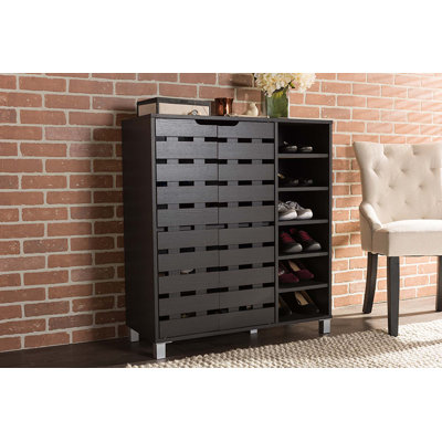 Arielle 24 Pair Shoe Storage Cabinet