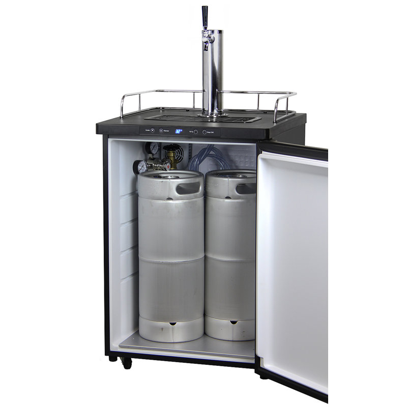 Kegco Black Stainless Steel Freestanding Keg Dispenser