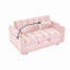 Canapé-lit pliable polyvalent en 3 longueurs, canapé-lit moderne en velours, dossier réglable et avec port USB, cendrier et support pour téléphone pivotant
