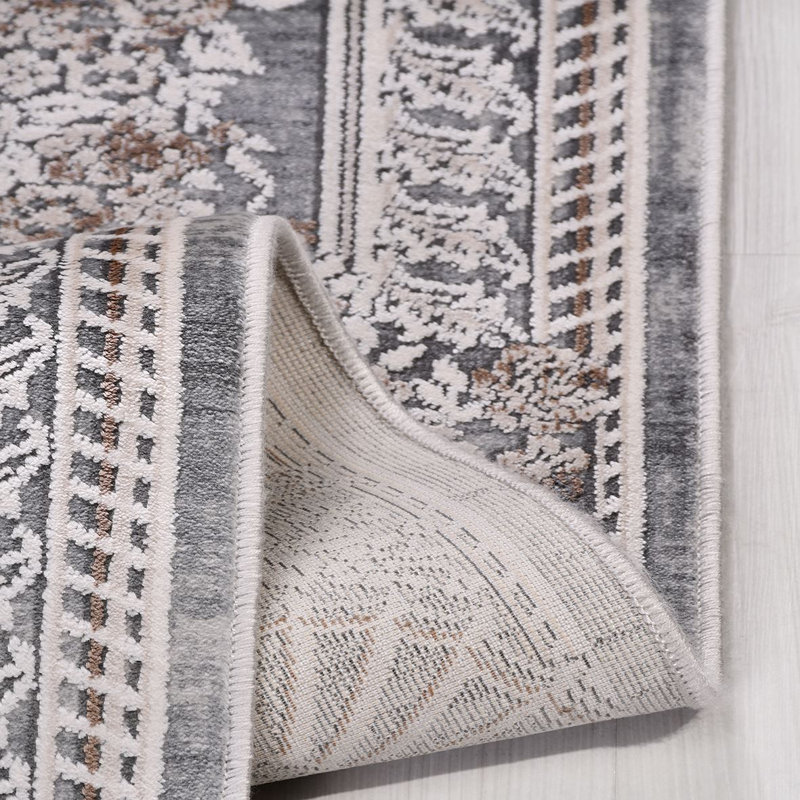 Tapis oriental beige antidérapant lavable à la machine, Tapis de couloir 3 pi 3 po x 9 pi 11 po