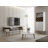 Utopia Contemporary Modern TV Stand with Storage Shelves in Maple Cream and White-596445108