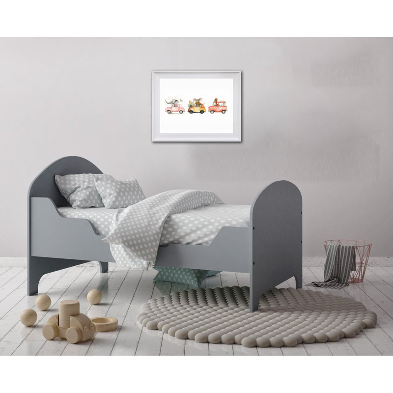Art mural sur toile Critter On The Group 2, Cadre blanc, H 15,5 po x l 19,5 po x P 1 po