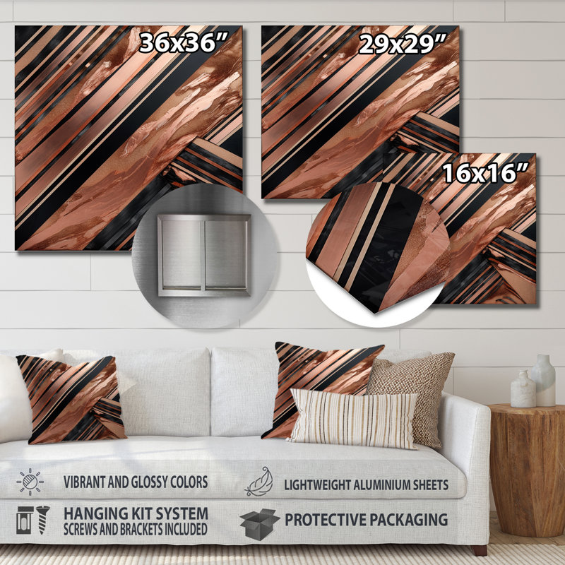 Décoration murale en métal, H 29 po x l 29 po x P 1 po