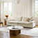 Silvia 102" Modern Storage Sofa With Lotus-Leaf Edge