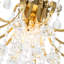 Plafonnier semi-encastré en cristal 3 lumières French Vintage