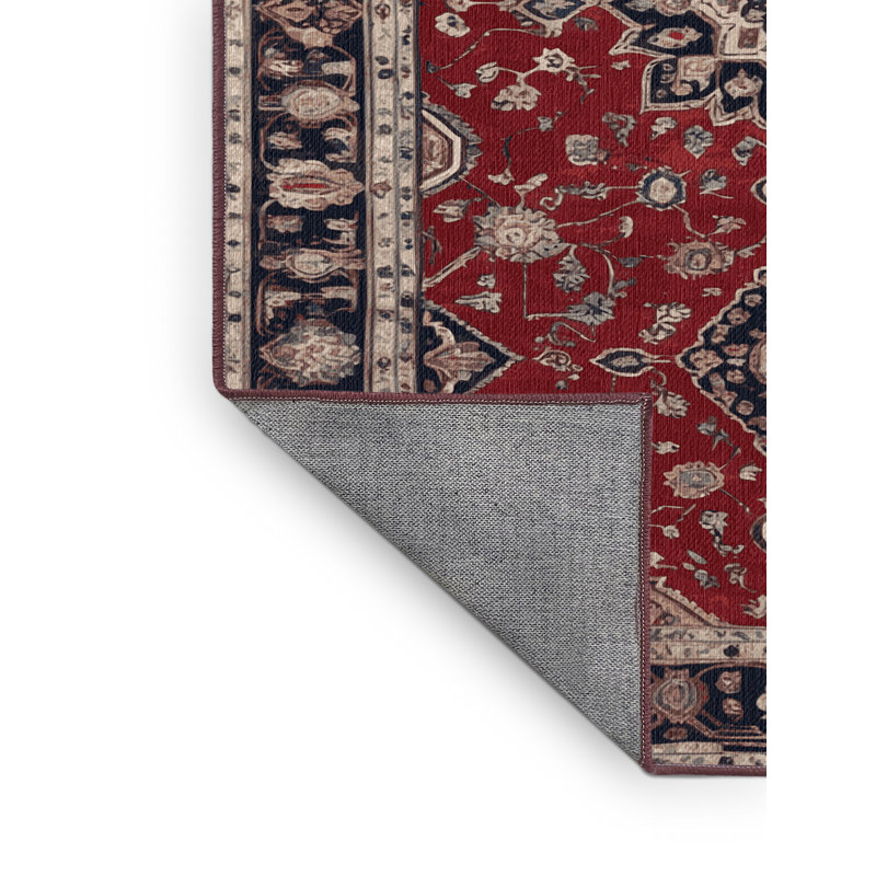 Tapis brun lavable à la machine, Carré 5 pi