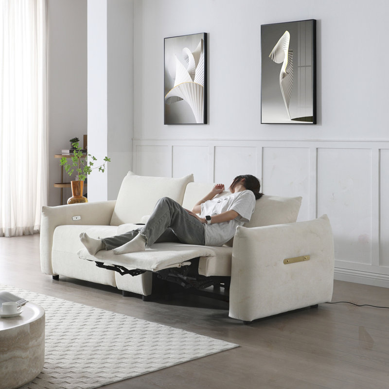 Ensemble de canapé inclinable électrique, Beige