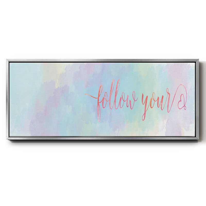 Follow Your- Framed Canvas, 20" H x 50" W