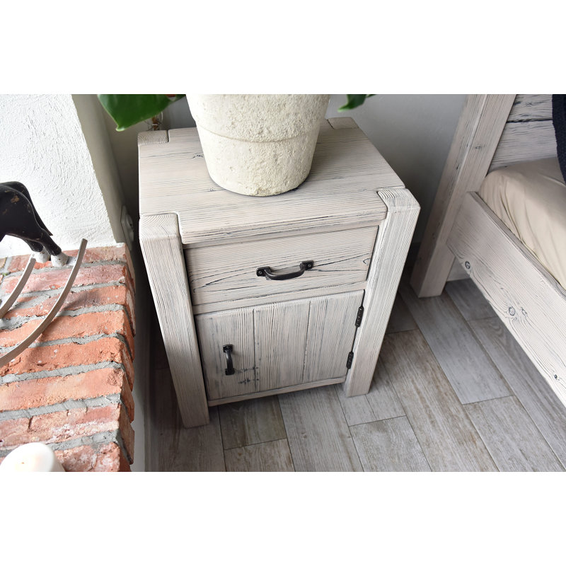 White Springs 54cm W Solid Wood Bedside Table