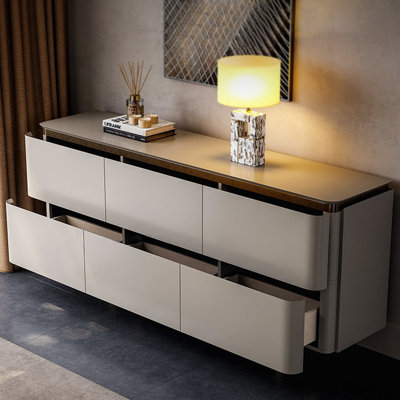 Italian light luxury sideboard with storage