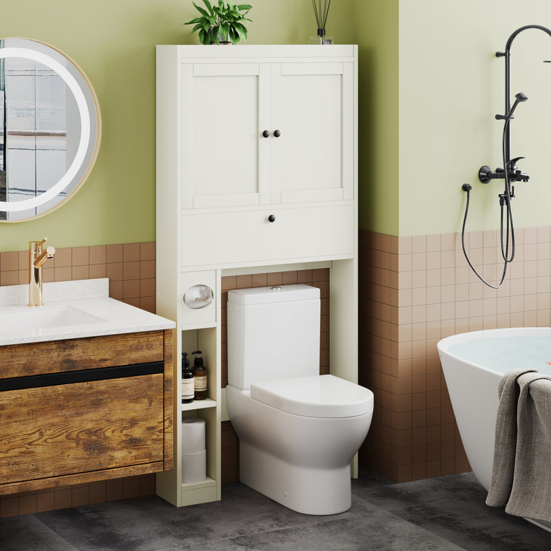 Rangement au-dessus de la toilette, Blanc