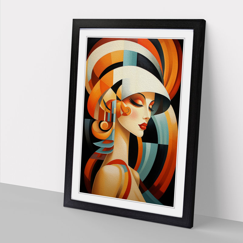 Single Picture Frame Print on Wood, 64cm H x 46cm W, Black Framed