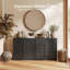 Buffet modulaire 2 pièces avec tablette et 3 tiroirs, ébène-1867338104