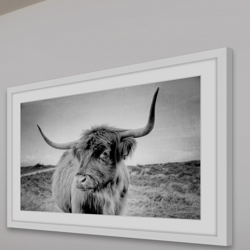 " Away From Herd " by Marmont Hill, 16" H x 24" W, White Framed