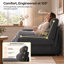 Causeuse de rangement 88,6 po à 2 places avec port de charge USB et tiroirs de rangement, canapés à assise profonde pour le salon-132785904