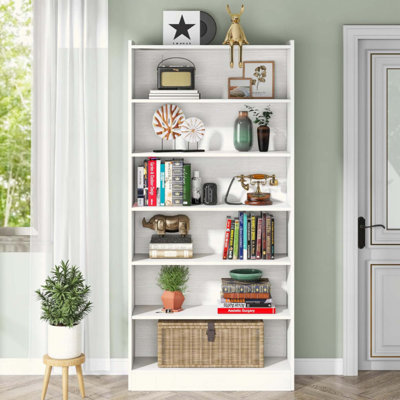 7-Tier Modern Library Bookshelf With Storage For Living Room, Office, Bedroom by Latitude Run