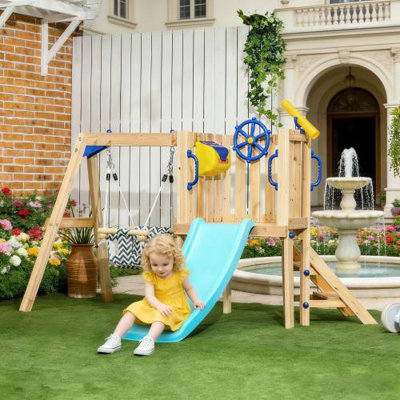 Wooden Toddler Outdoor Playset,Swing Set