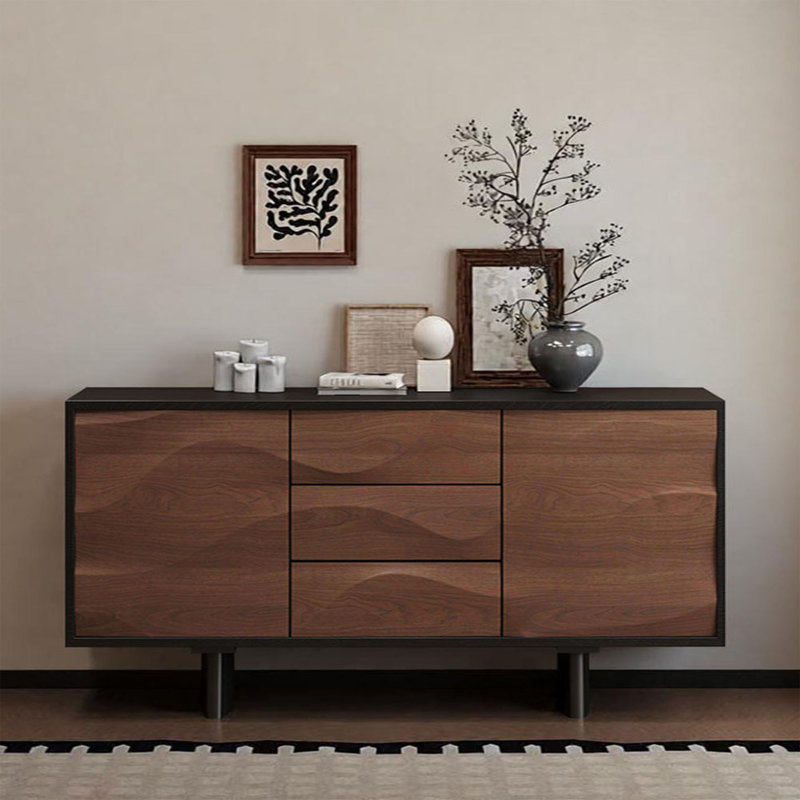 Buffet de rangement rétro multifonctionnel, H 33,46 po x l 70,86 po x P 17,71 po
