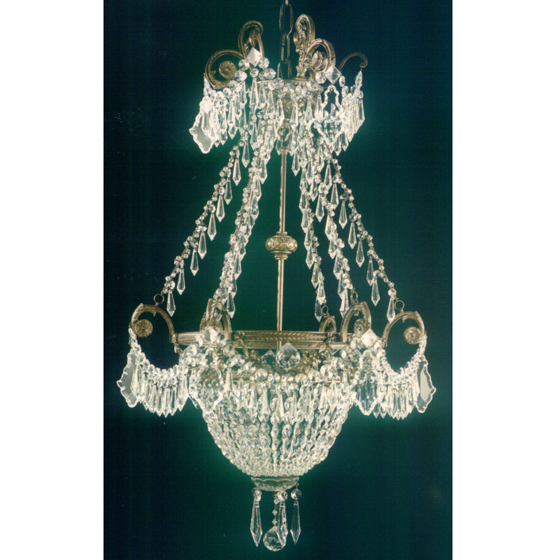 Cowie 3 - Light Crystal Chandelier, French Gold