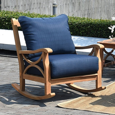 Brunswick Teak Outdoor Rocking Chair with Cushions