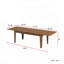 Grande table de cuisine extensible 106,5 pouces - Finition mélamine, capacité 110 lb-312096229